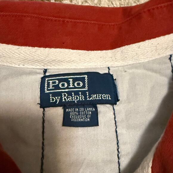 Vintage Polo Ralph Lauren Gold Crest Big Pony Rugby Shirt Size 2XL/3XL - Picture 5 of 9